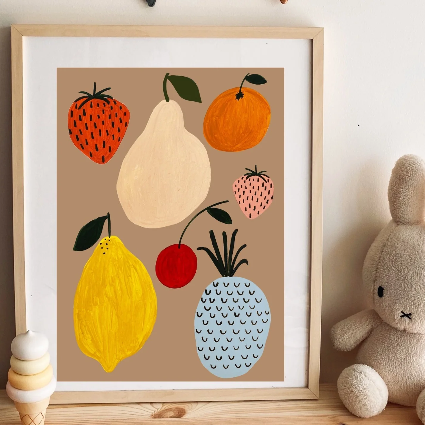 'Sweet Fruit' Hand Painted Art Print