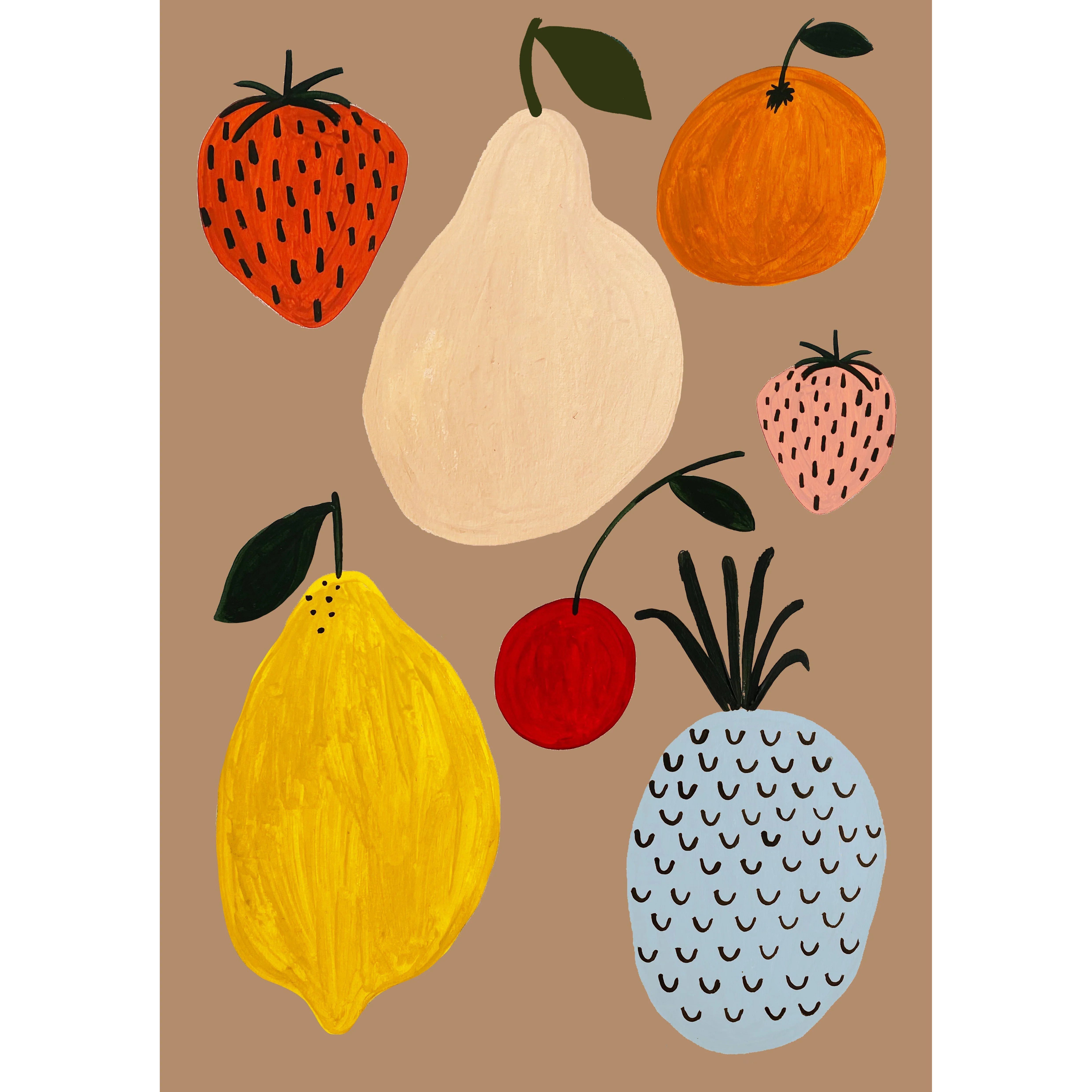 'Sweet Fruit' Hand Painted Art Print - Image 2