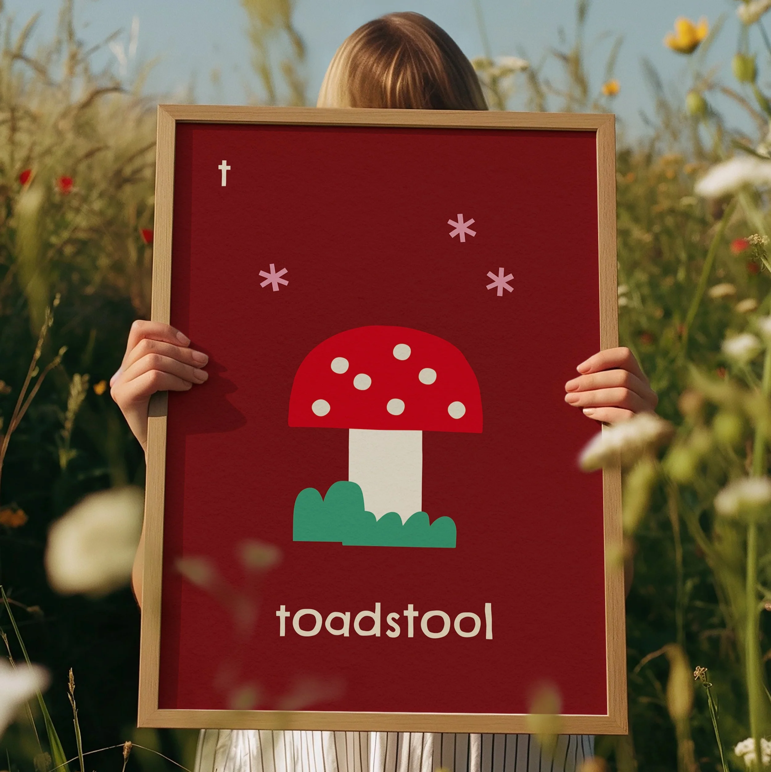 T for Toadstool- Alphabet Art Print - Image 2