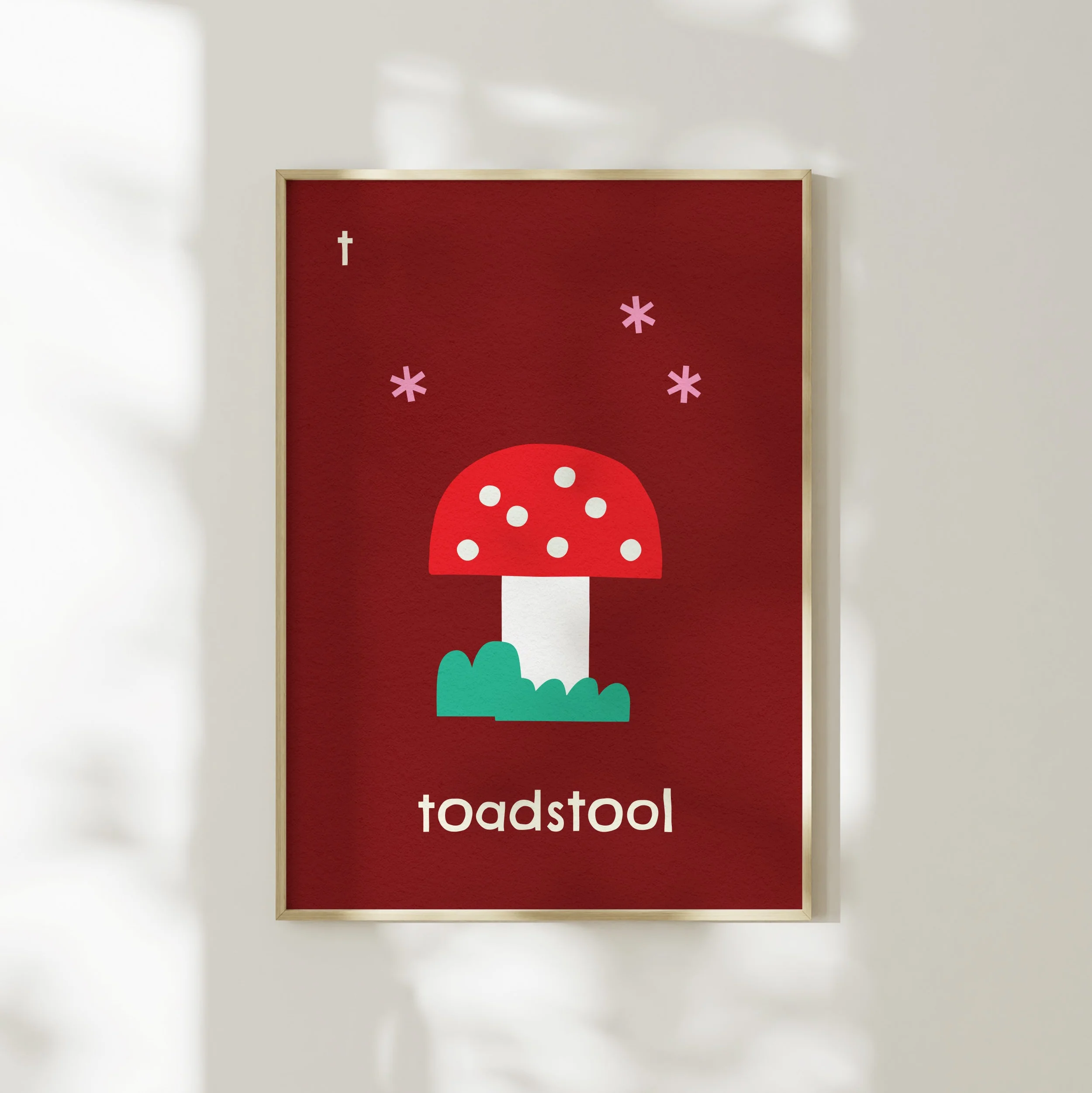 T for Toadstool- Alphabet Art Print - Image 3