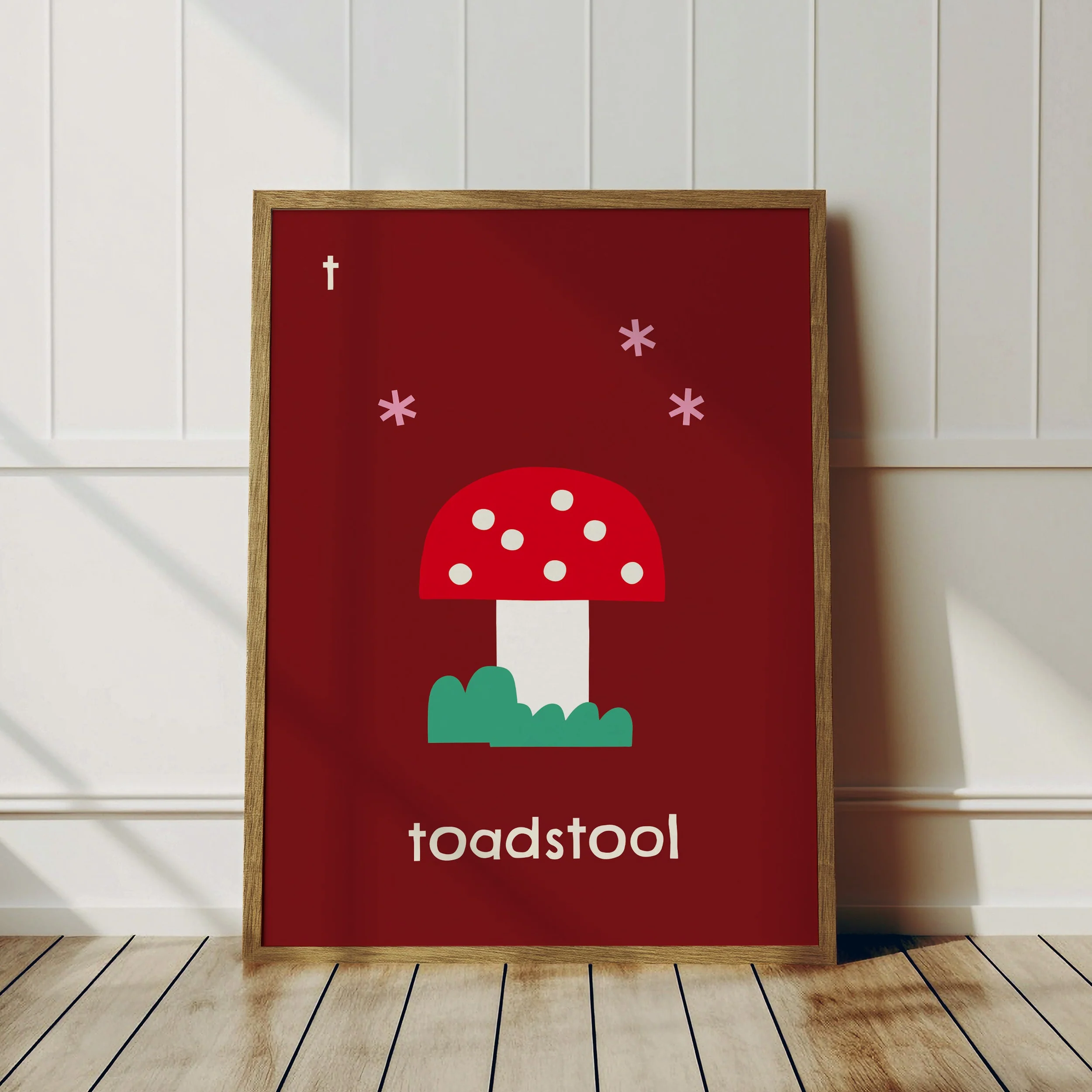 T for Toadstool- Alphabet Art Print - Image 4