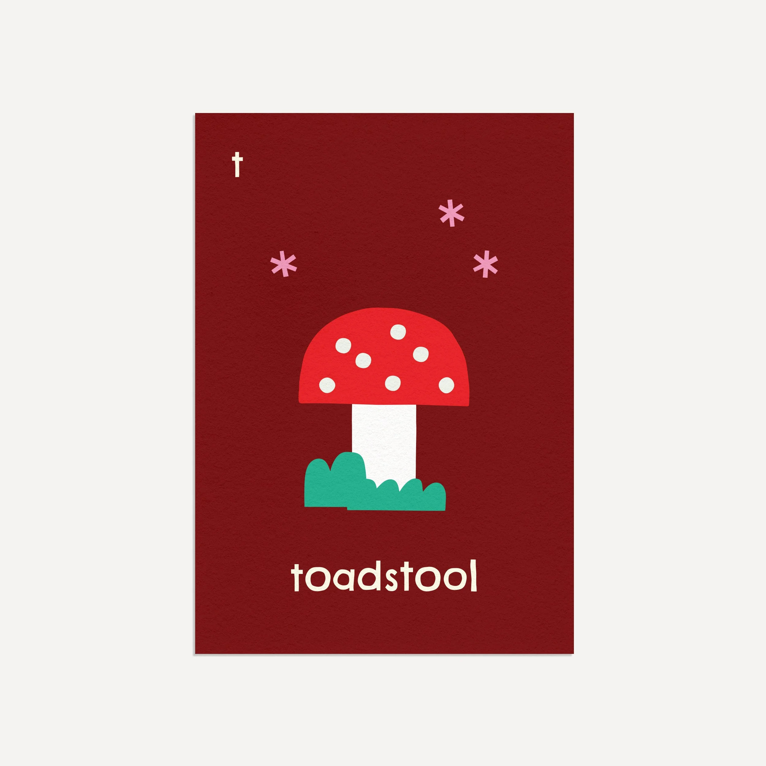 T for Toadstool- Alphabet Art Print - Image 6