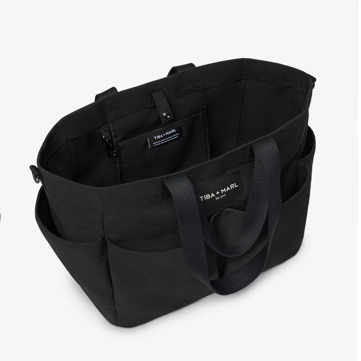 T+M Pocket Changing Bag Tote (Black) - Image 5