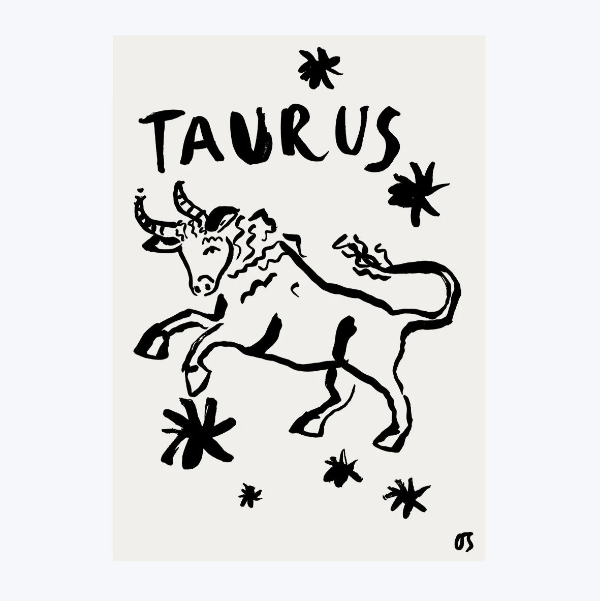 Taurus Star Sign Art Print - Image 3