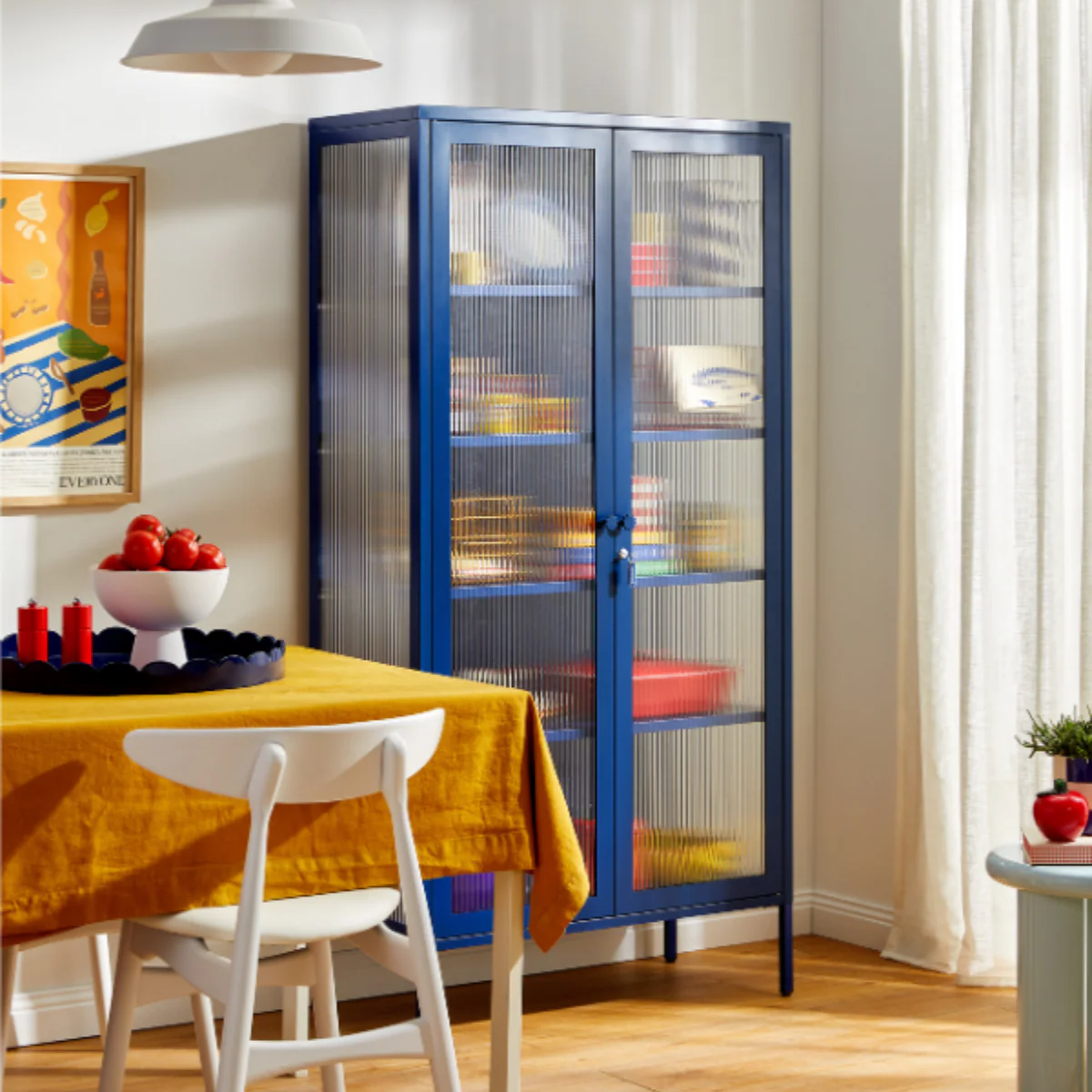 The Collector Mustard Made Storage Cabinet (Navy) - Image 8