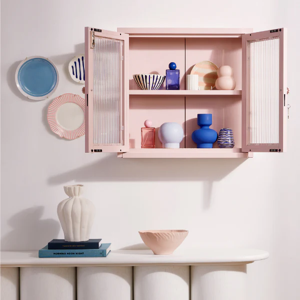 The Kit Mustard Made Wall Shelves Cabinet (Blush) - Image 7