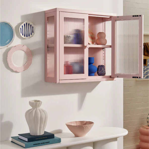 The Kit Mustard Made Wall Shelves Cabinet (Blush) - Image 9