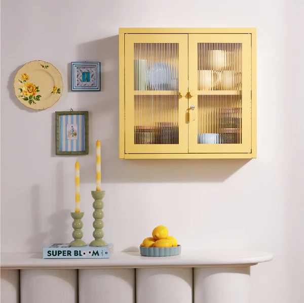 The Kit Mustard Made Wall Shelves Cabinet (Butter) - Image 5