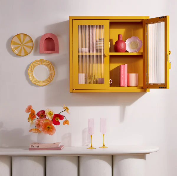 The Kit Mustard Made Wall Shelves Cabinet (Mustard) - Image 6