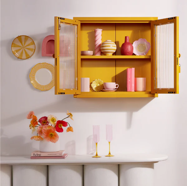 The Kit Mustard Made Wall Shelves Cabinet (Mustard) - Image 7