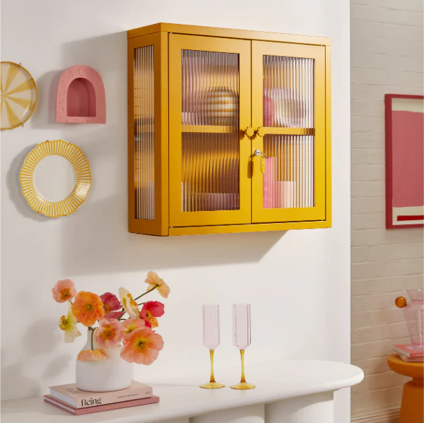 The Kit Mustard Made Wall Shelves Cabinet (Mustard) - Image 8