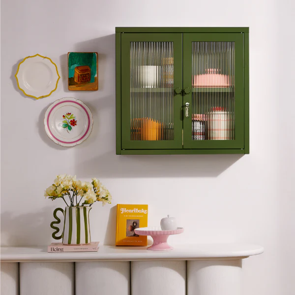 The Kit Mustard Made Wall Shelves Cabinet (Olive) - Image 5