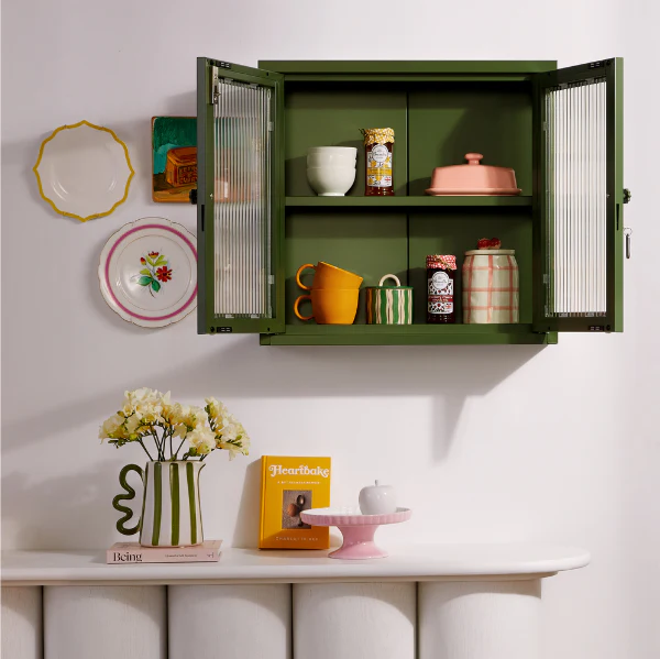 The Kit Mustard Made Wall Shelves Cabinet (Olive) - Image 7