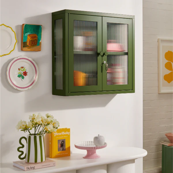 The Kit Mustard Made Wall Shelves Cabinet (Olive) - Image 8