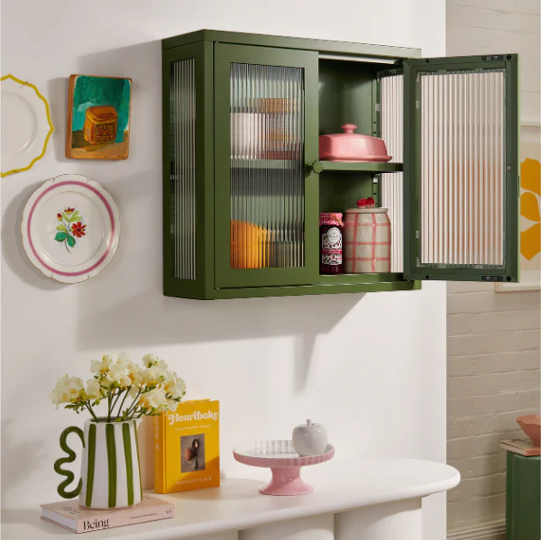 The Kit Mustard Made Wall Shelves Cabinet (Olive) - Image 9