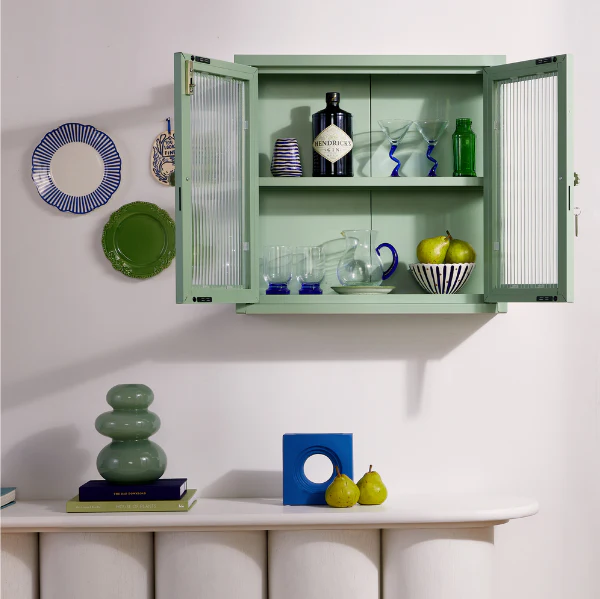 The Kit Mustard Made Wall Shelves Cabinet (Sage) - Image 7