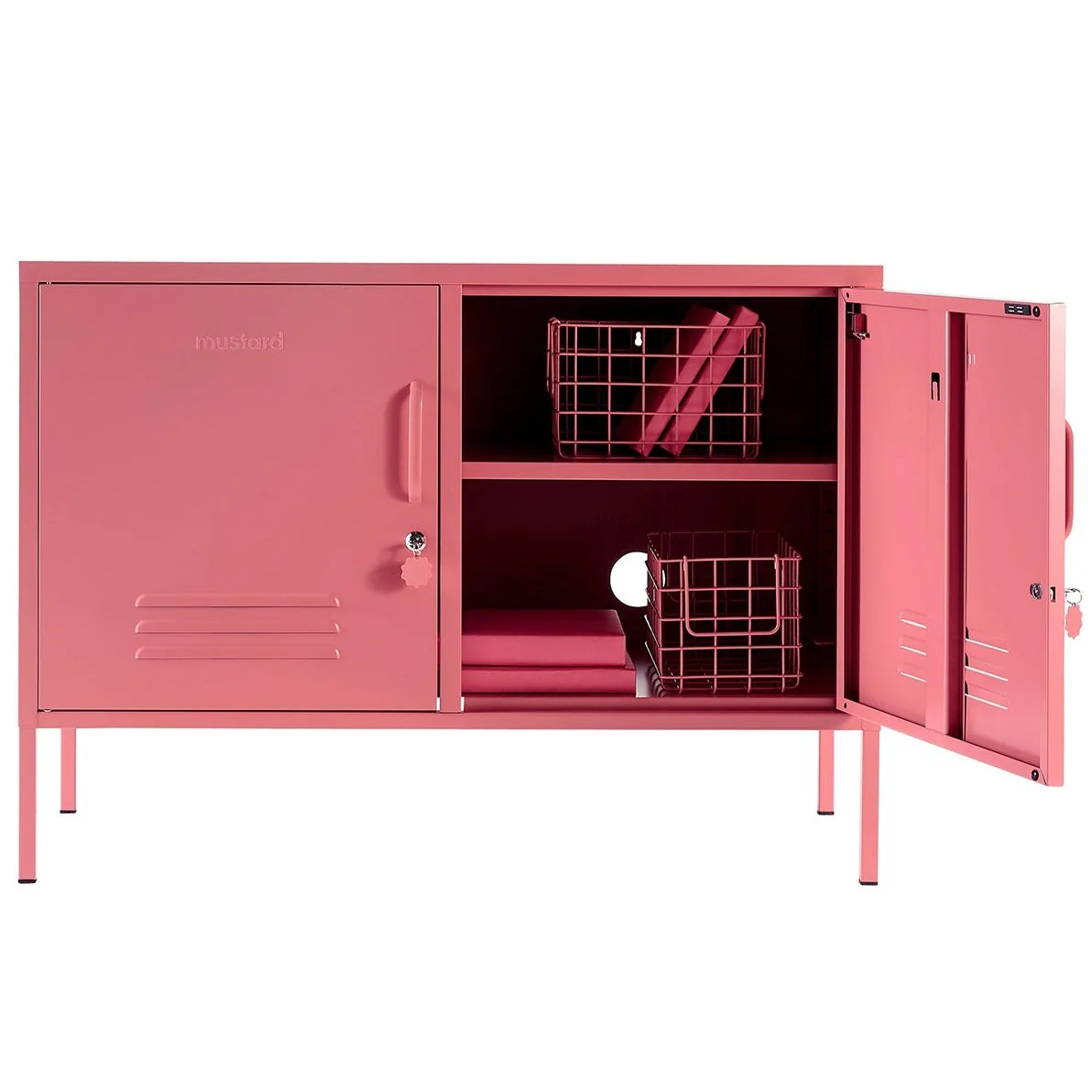 The Lowdown Double Door Locker Cabinet (Berry) - Image 4