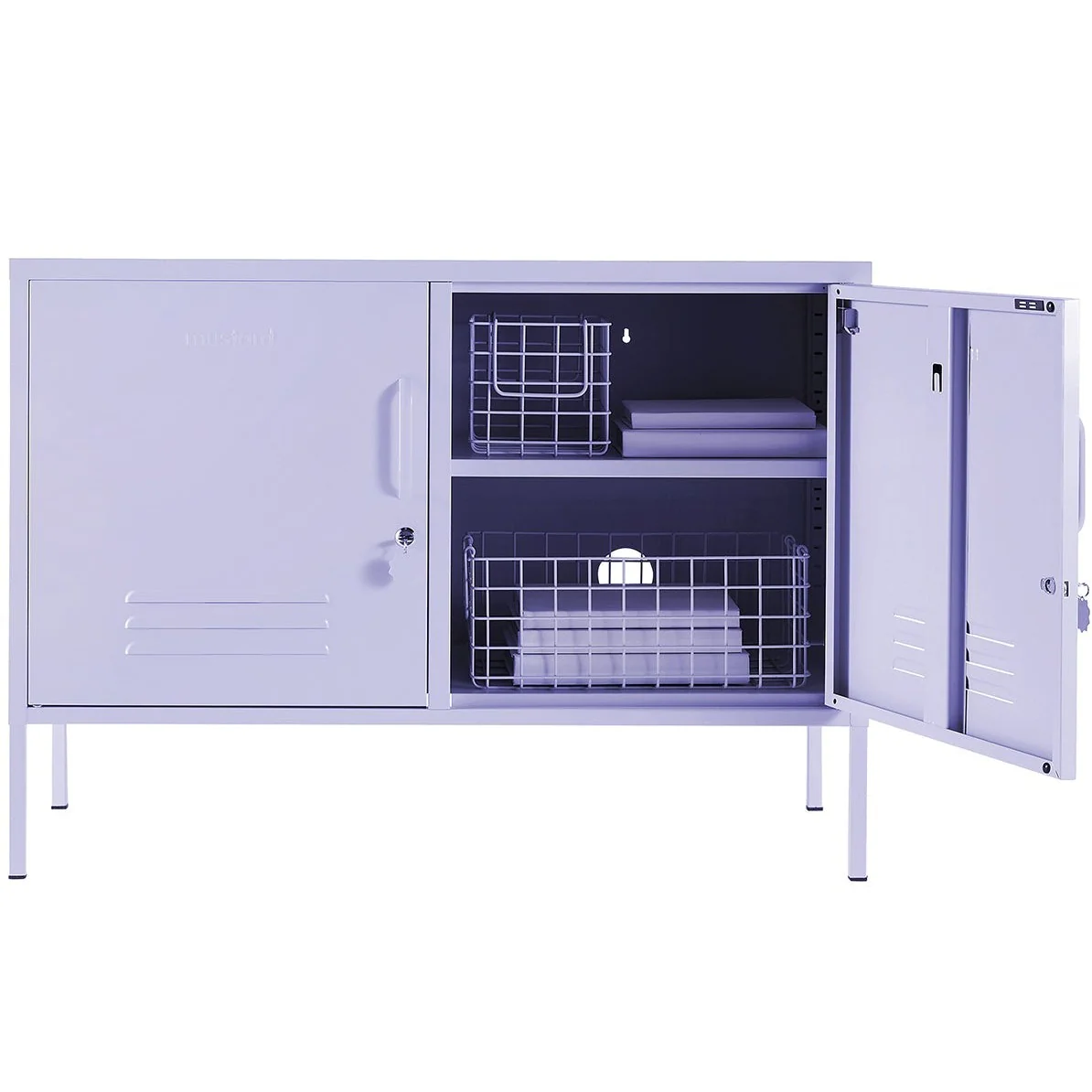 The Lowdown Double Door Locker Cabinet (Lilac) - Image 3