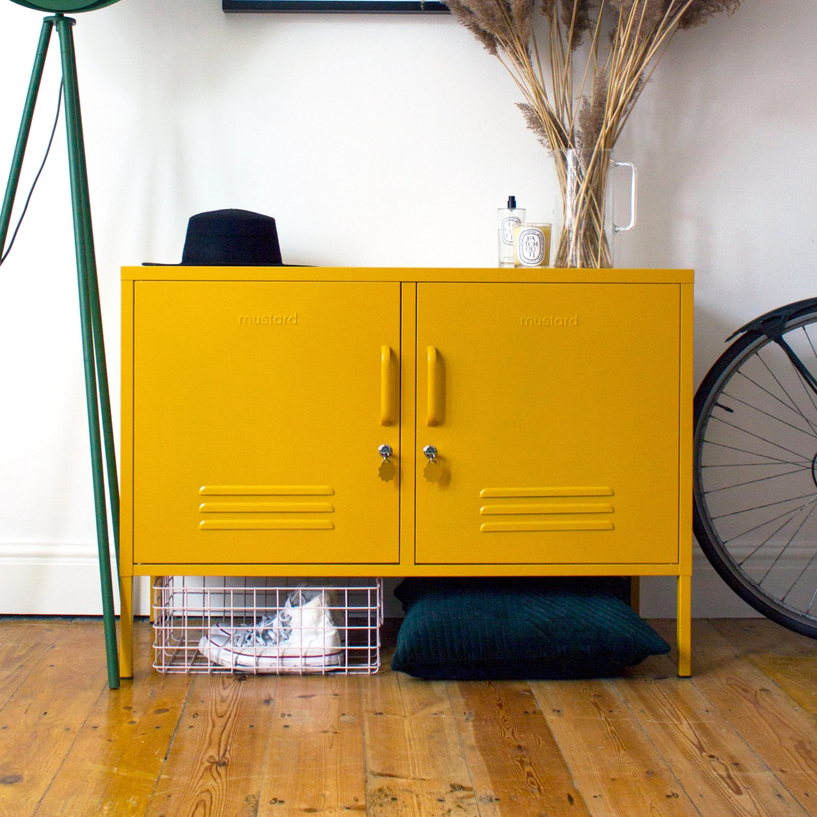 The Lowdown Double Door Locker Cabinet (Mustard) - Image 3