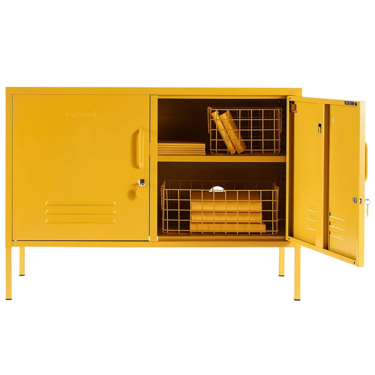 The Lowdown Double Door Locker Cabinet (Mustard) - Image 5