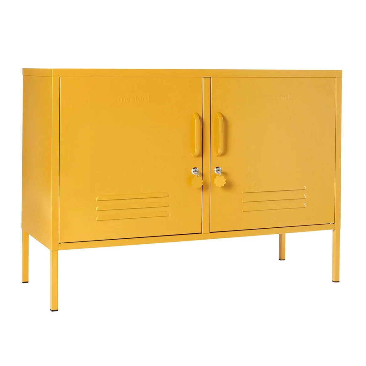 The Lowdown Double Door Locker Cabinet (Mustard) - Image 6