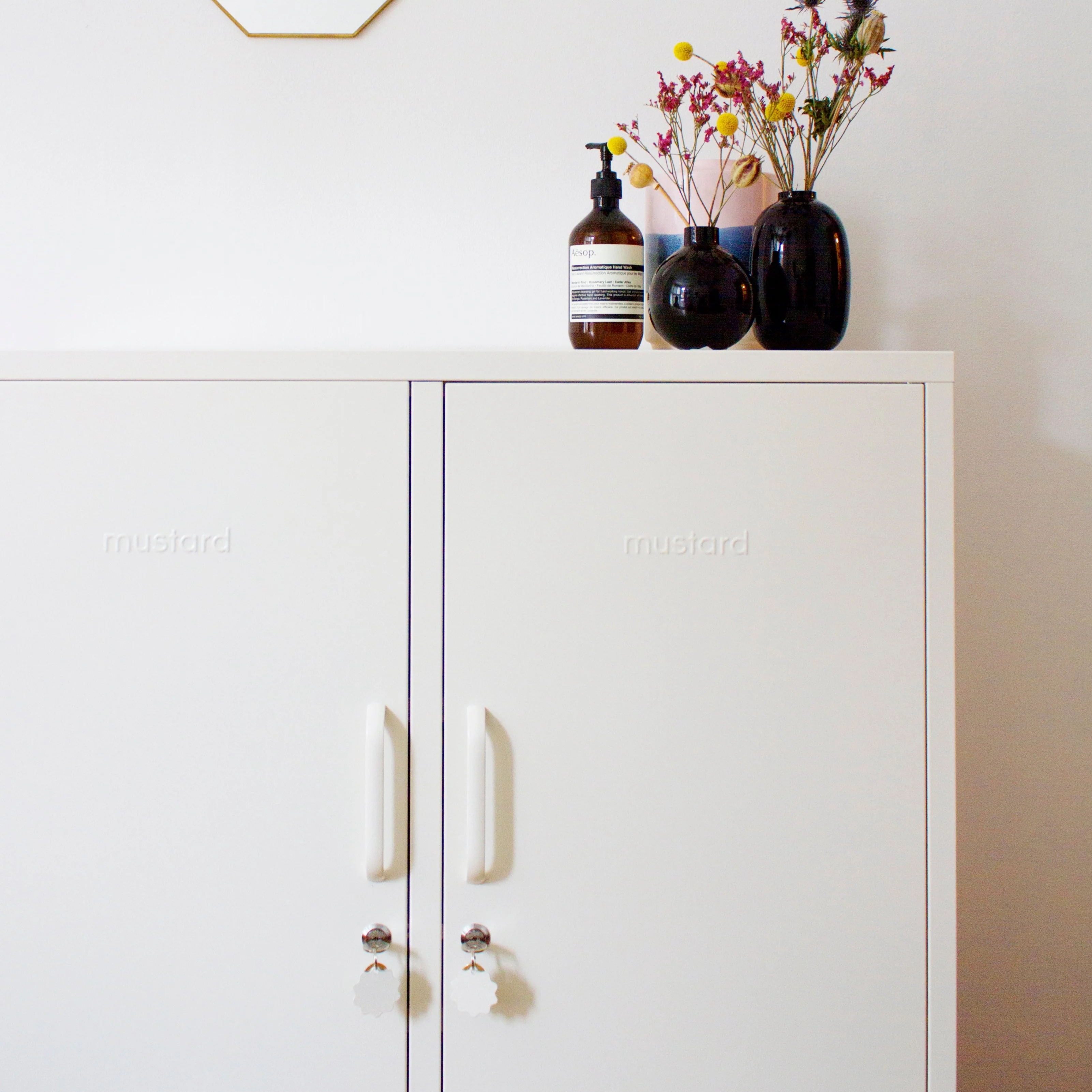 The Midi Double Door Locker Cabinet (Chalk) - Image 3