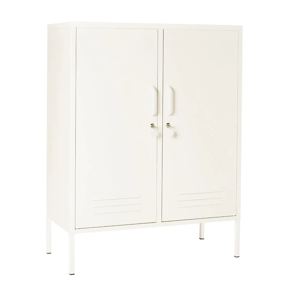 The Midi Double Door Locker Cabinet (Chalk) - Image 6