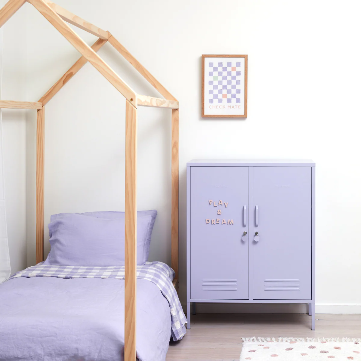 The Midi Double Door Locker Cabinet (Lilac)