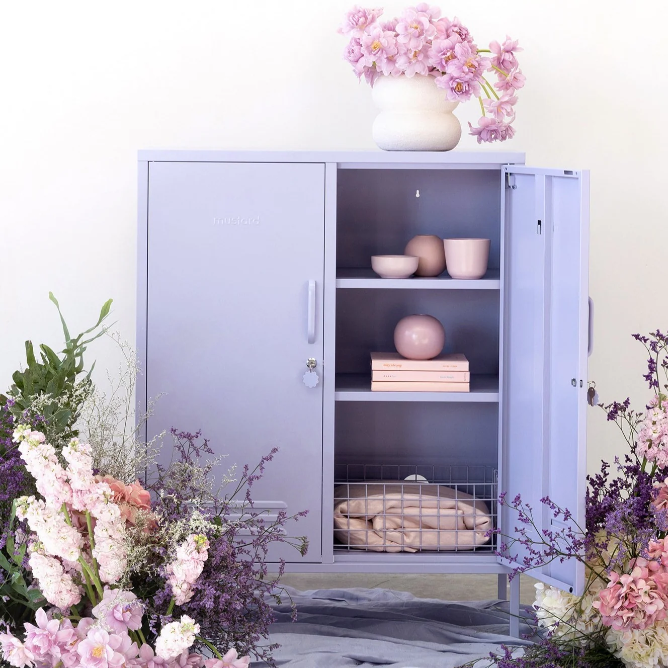 The Midi Double Door Locker Cabinet (Lilac) - Image 4