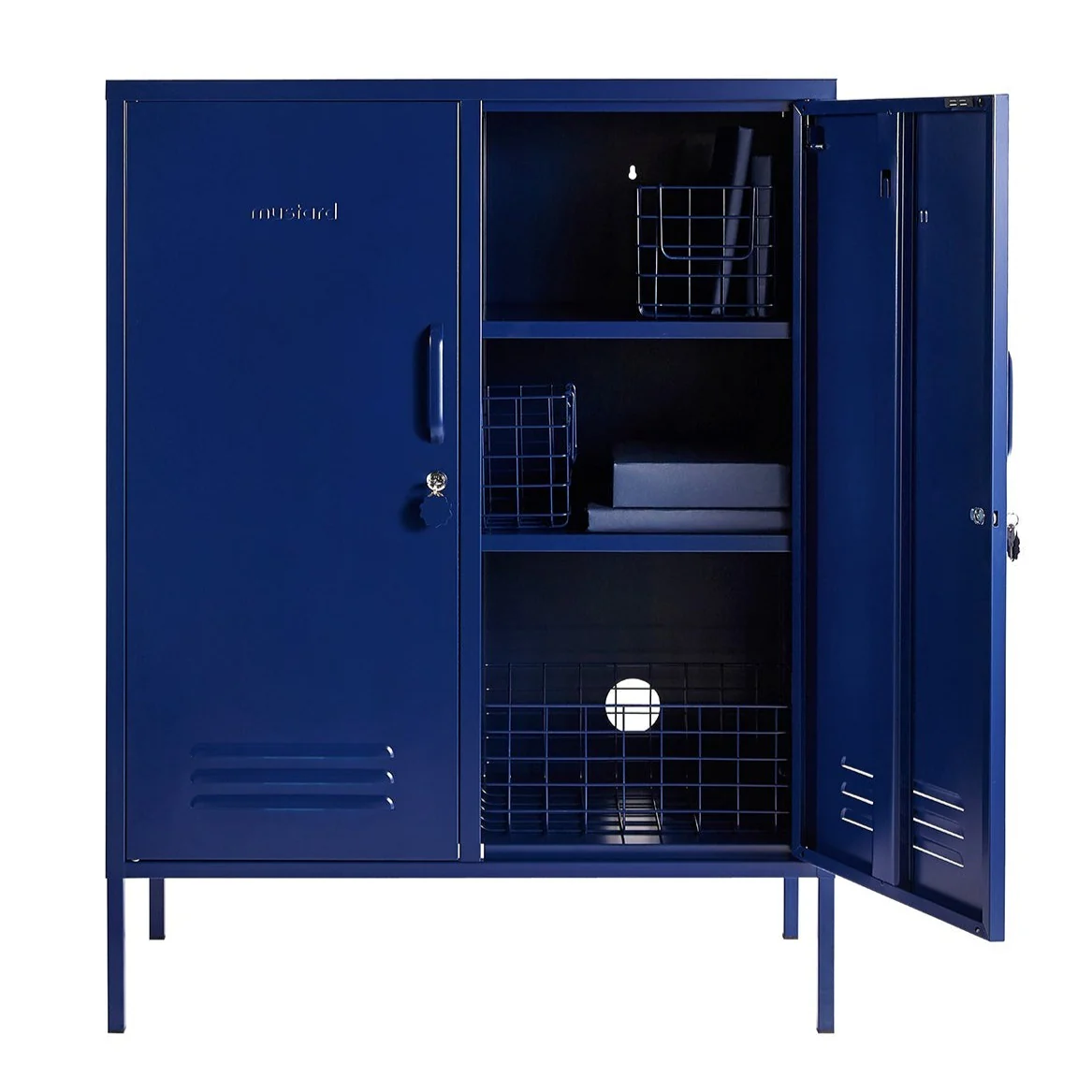 The Midi Double Door Locker Cabinet (Navy) - Image 5