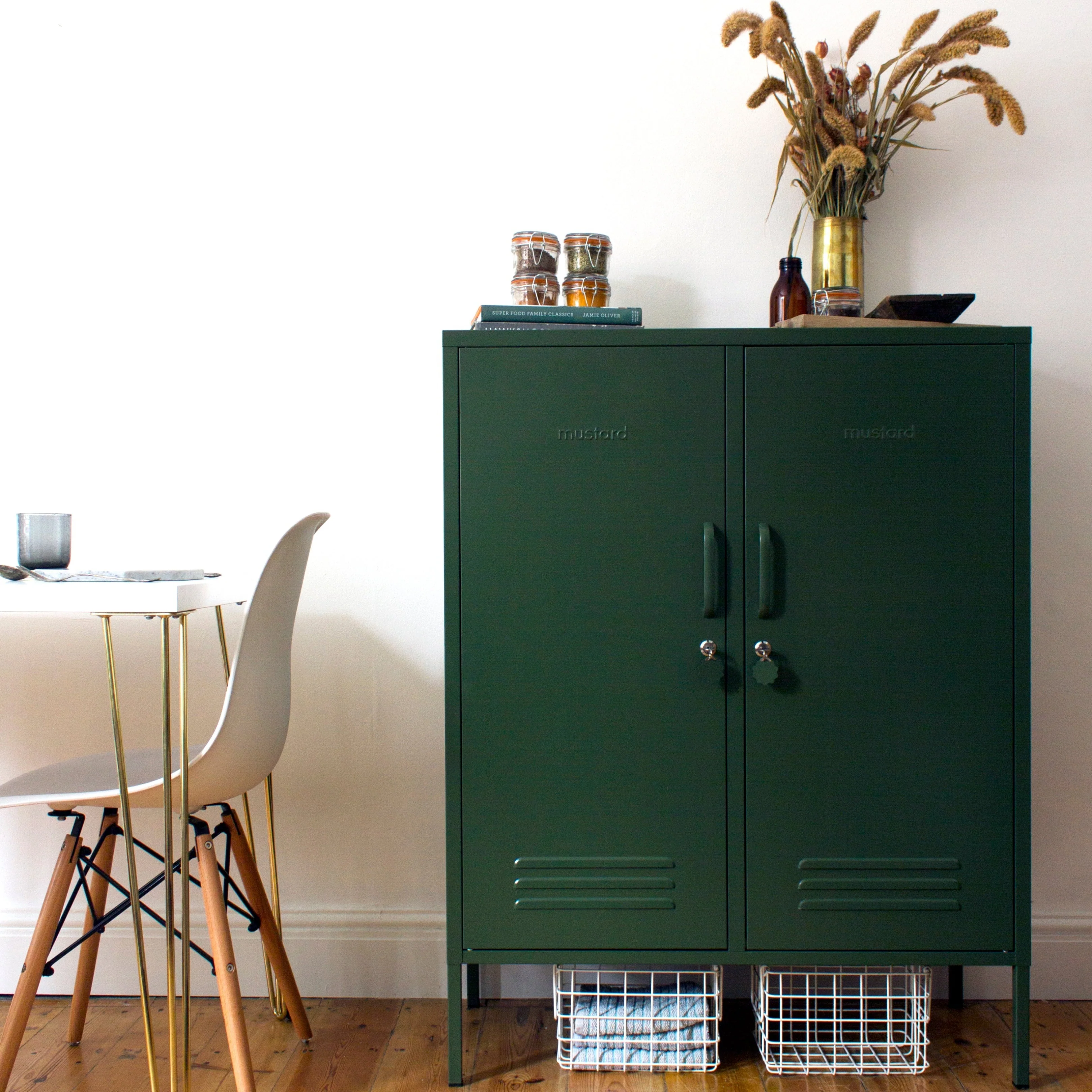The Midi Double Door Locker Cabinet (Olive)