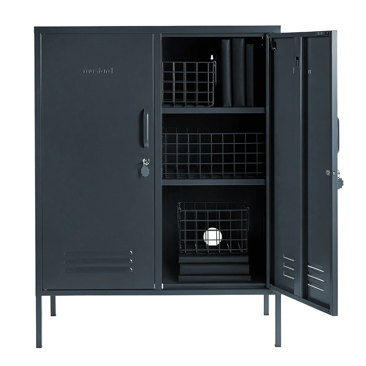 The Midi Double Door Locker Cabinet (Slate) - Image 4