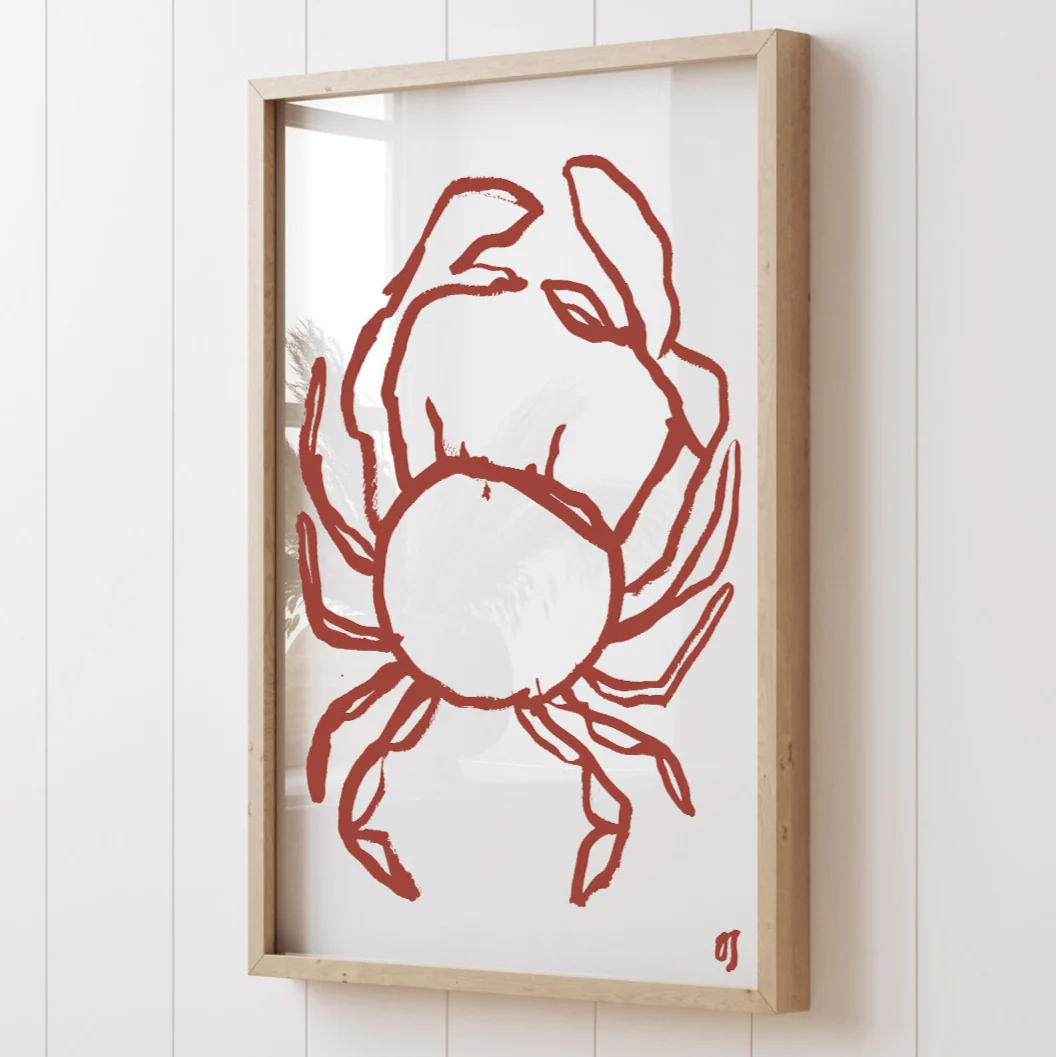 The Red Crab Art Print - Image 2