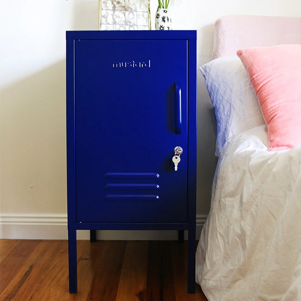 The Shorty Single Door Locker Cabinet (Navy) (Opens to Left)
