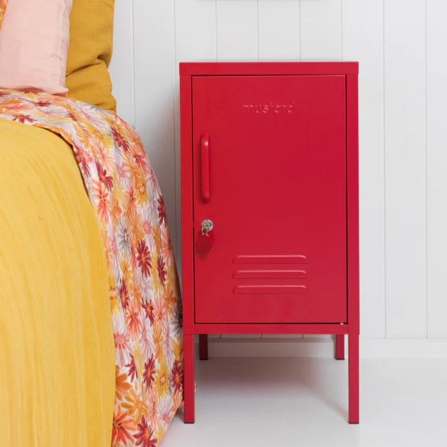 The Shorty Single Door Locker Cabinet (Poppy) (Opens to Right)