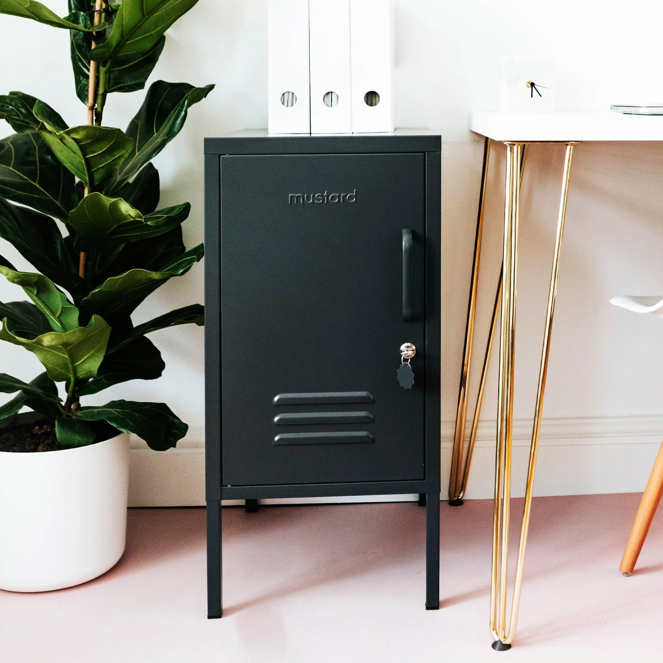 The Shorty Single Door Locker Cabinet (Slate) (Opens to Left)