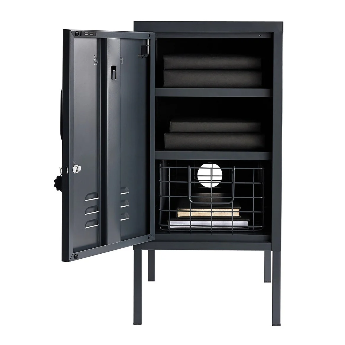 The Shorty Single Door Locker Cabinet (Slate) (Opens to Left) - Image 5
