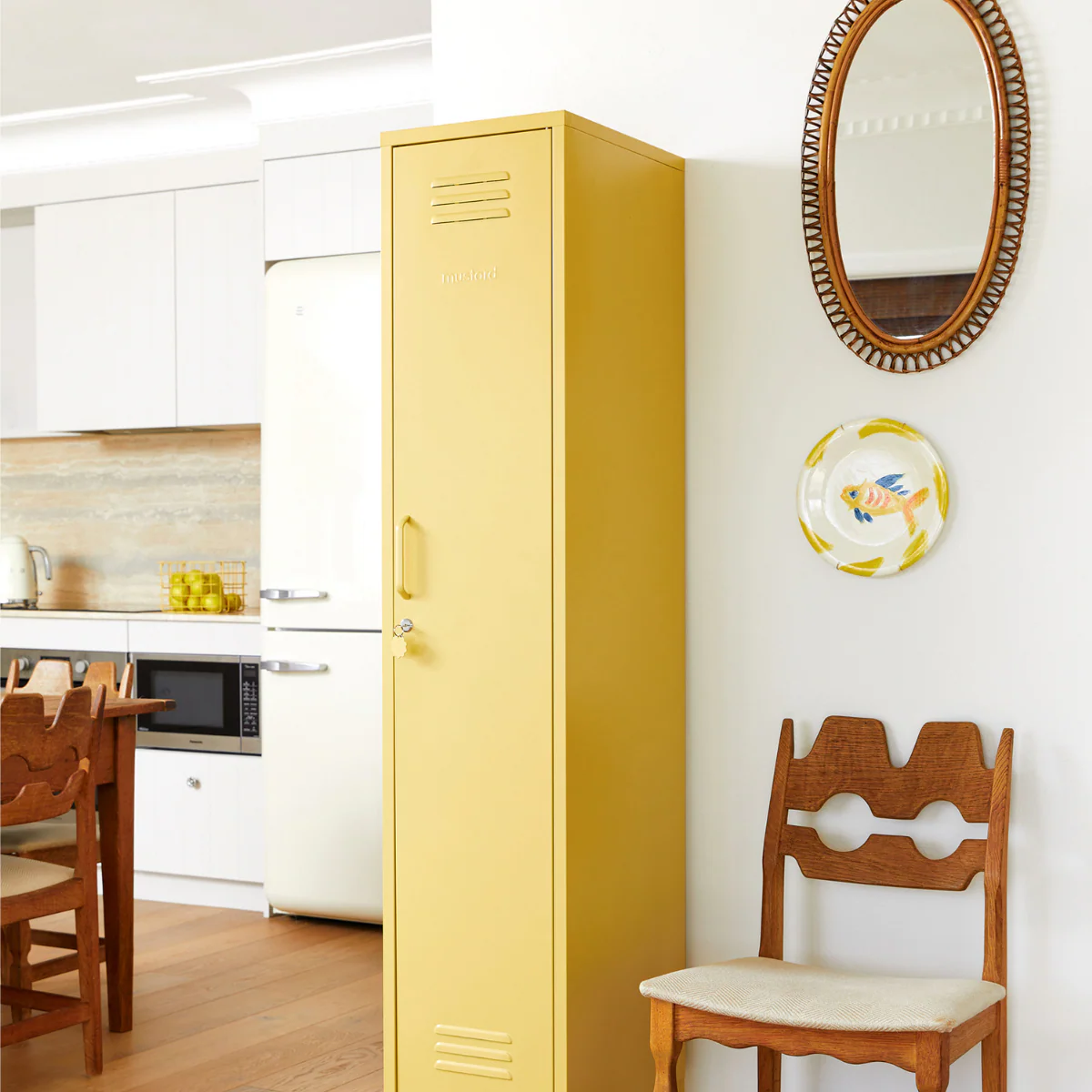 The Skinny Single Door Locker Cabinet (Butter)