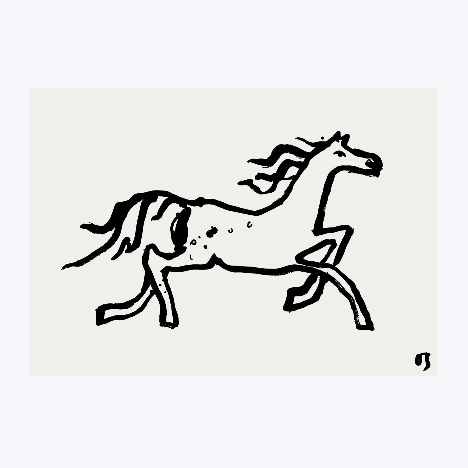 The Trot Horse Art Print - Image 3