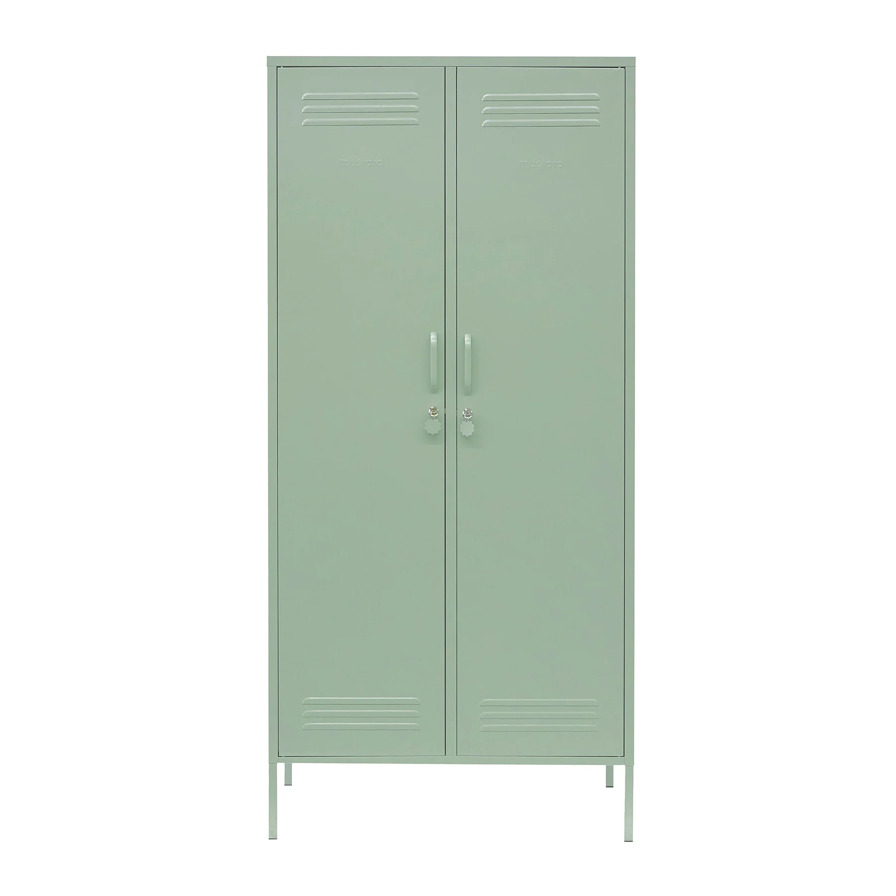 The Twinny Double Door Locker Wardrobe (Sage) - Image 3