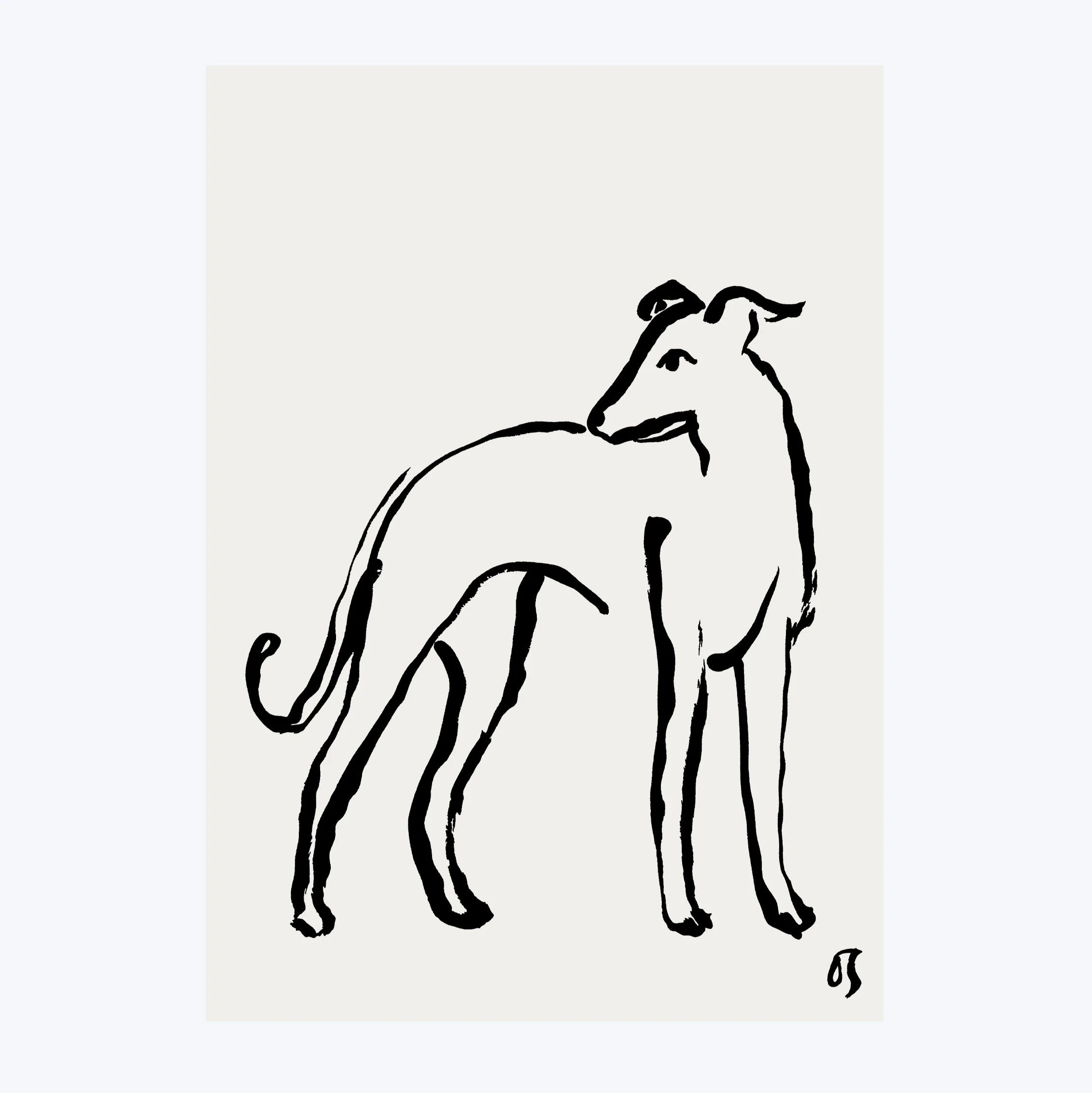 The Whippet Art Print - Image 3
