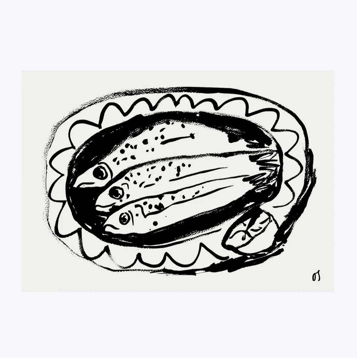 Three Sardines Art Print - Image 2