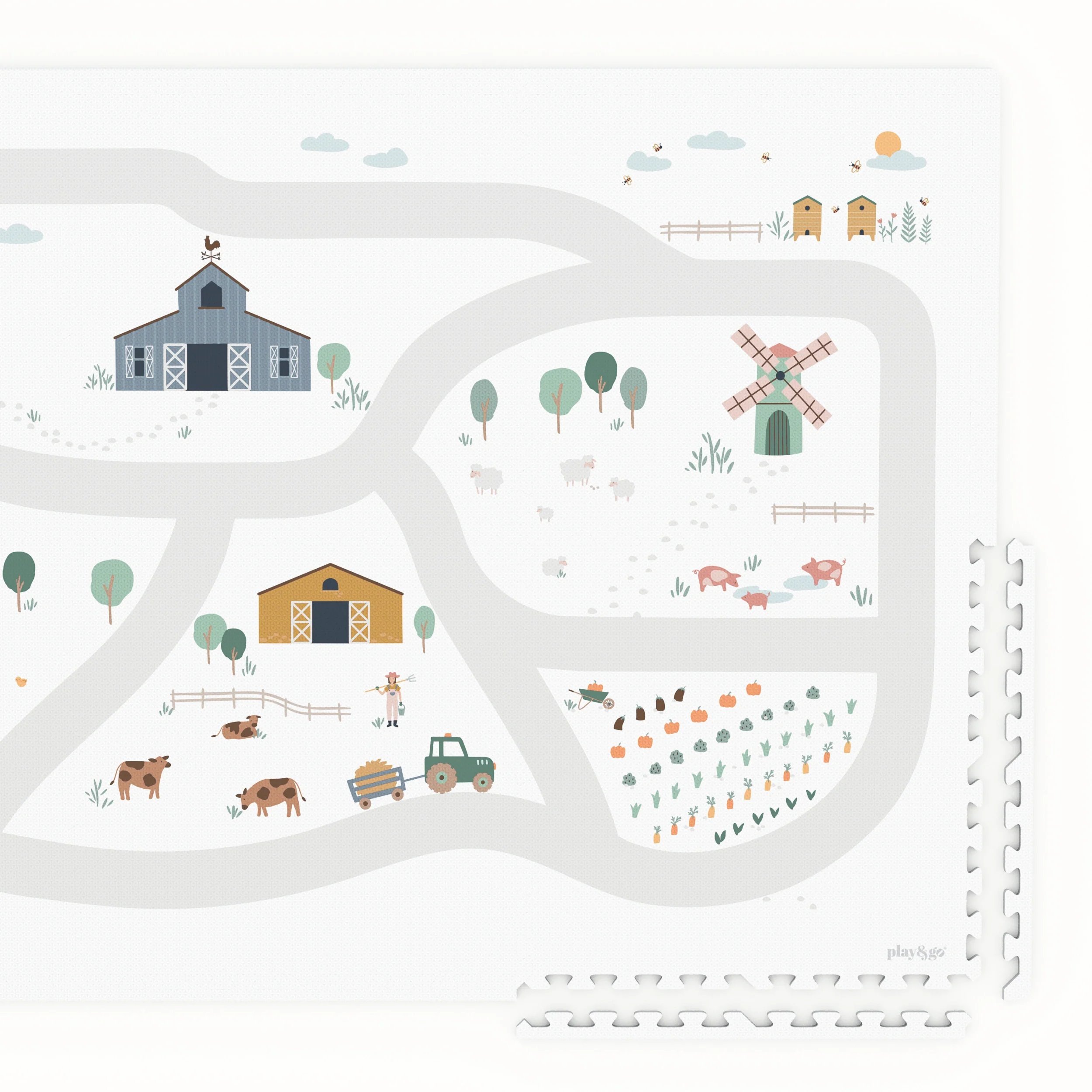 Tiloo Farm Puzzle Piece Foam Playmat - Image 11