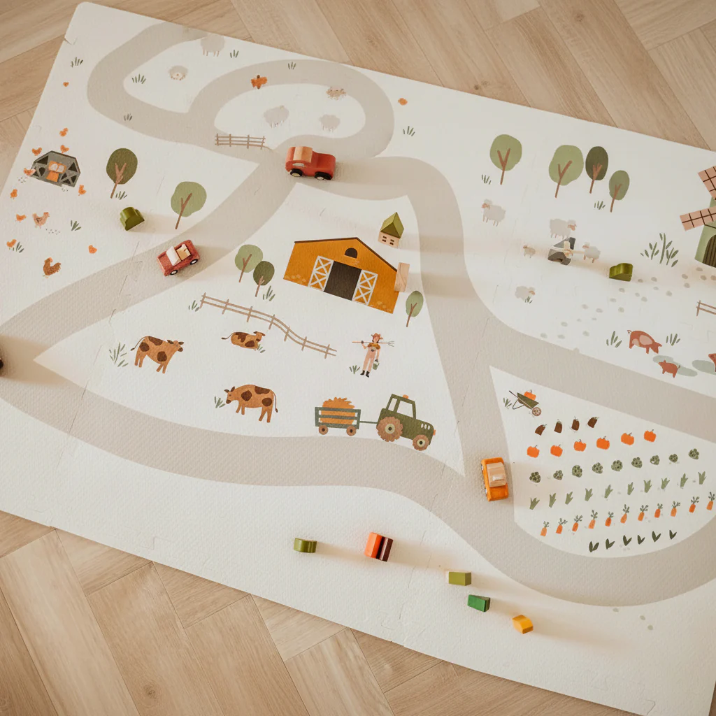 Tiloo Farm Puzzle Piece Foam Playmat - Image 3