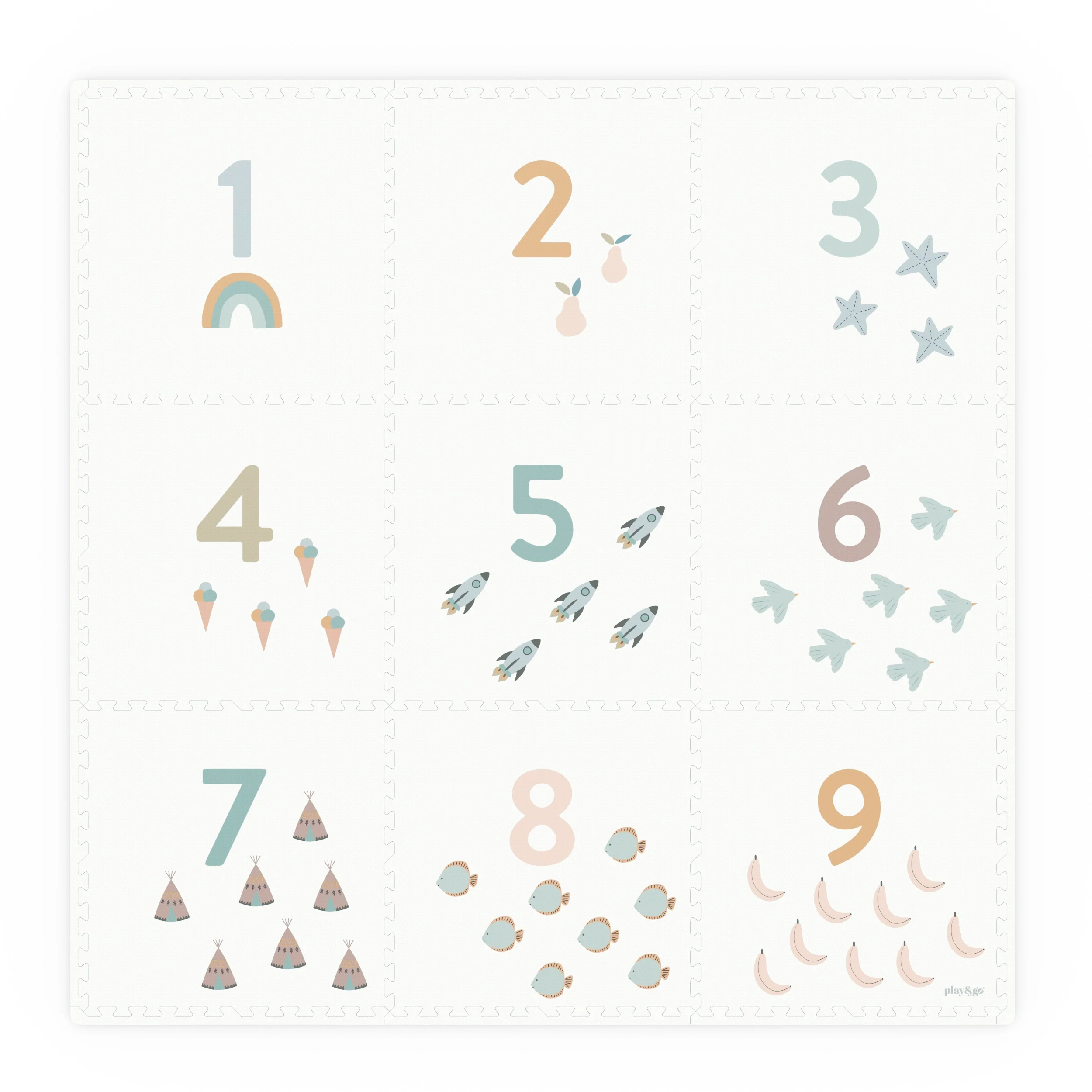 Tiloo Number Puzzle Piece Foam Playmat - Image 5