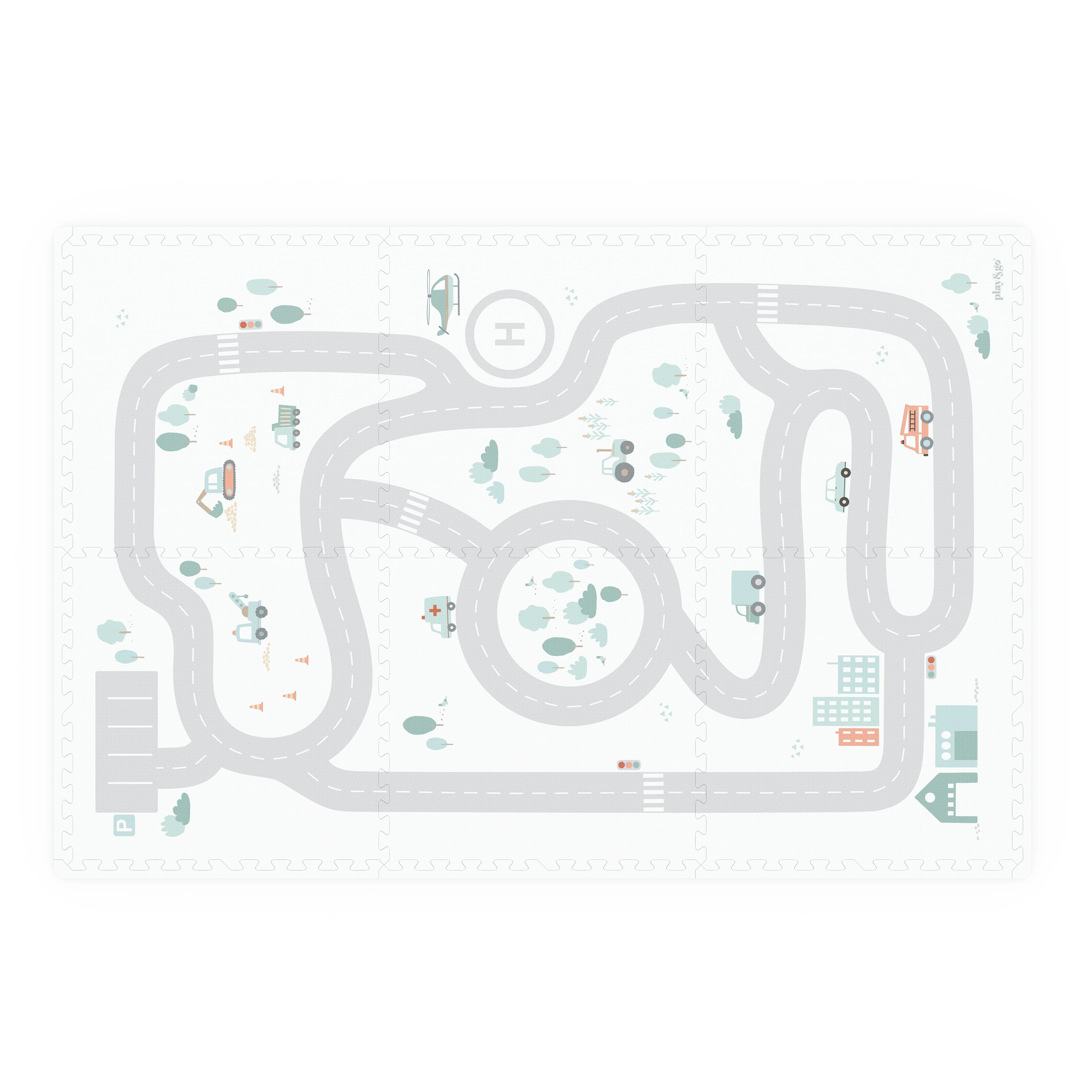Tiloo Road Map Puzzle Piece Foam Playmat - Image 8