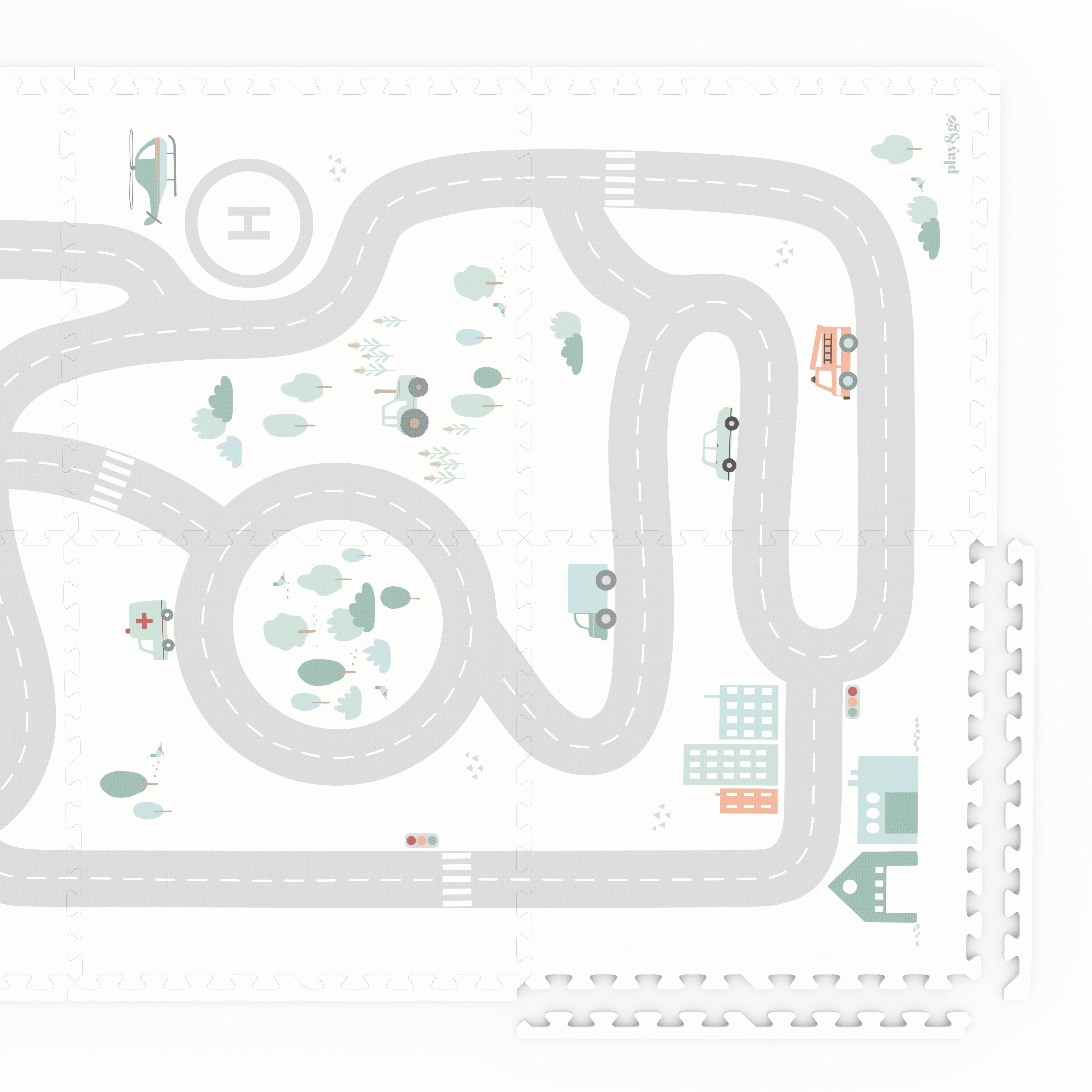 Tiloo Road Map Puzzle Piece Foam Playmat - Image 9