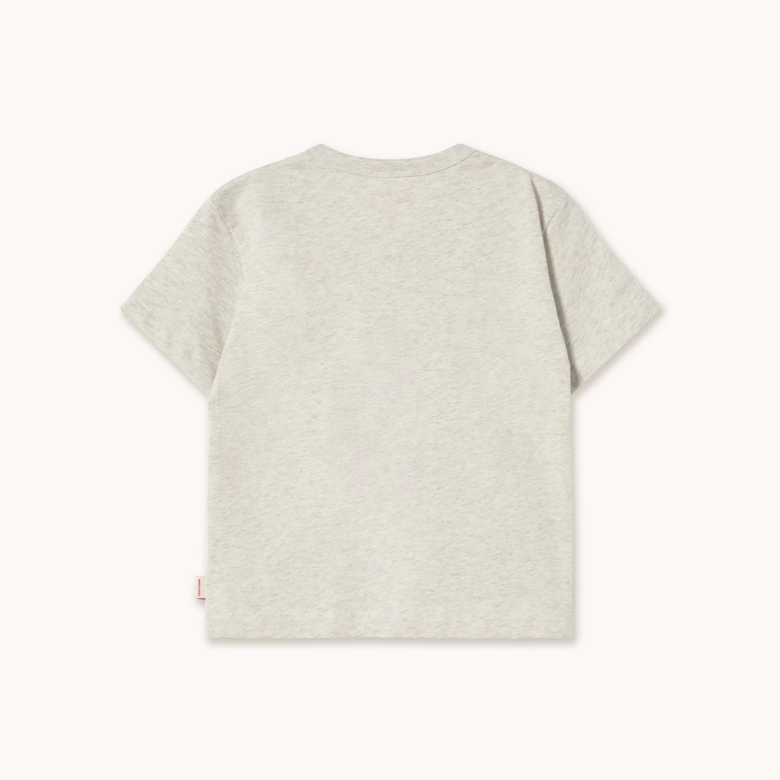 Tiny & Tiny Dog Face Cotton T-shirt (Cream Heather) - Image 4