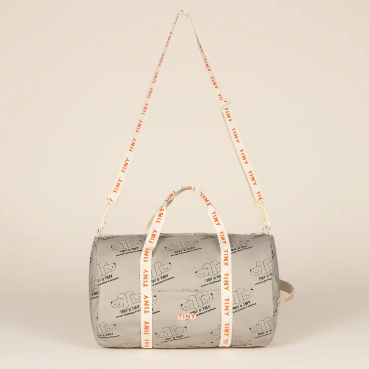 Tiny & Tiny Dog Print Duffle Bag (Dark Vanilla)