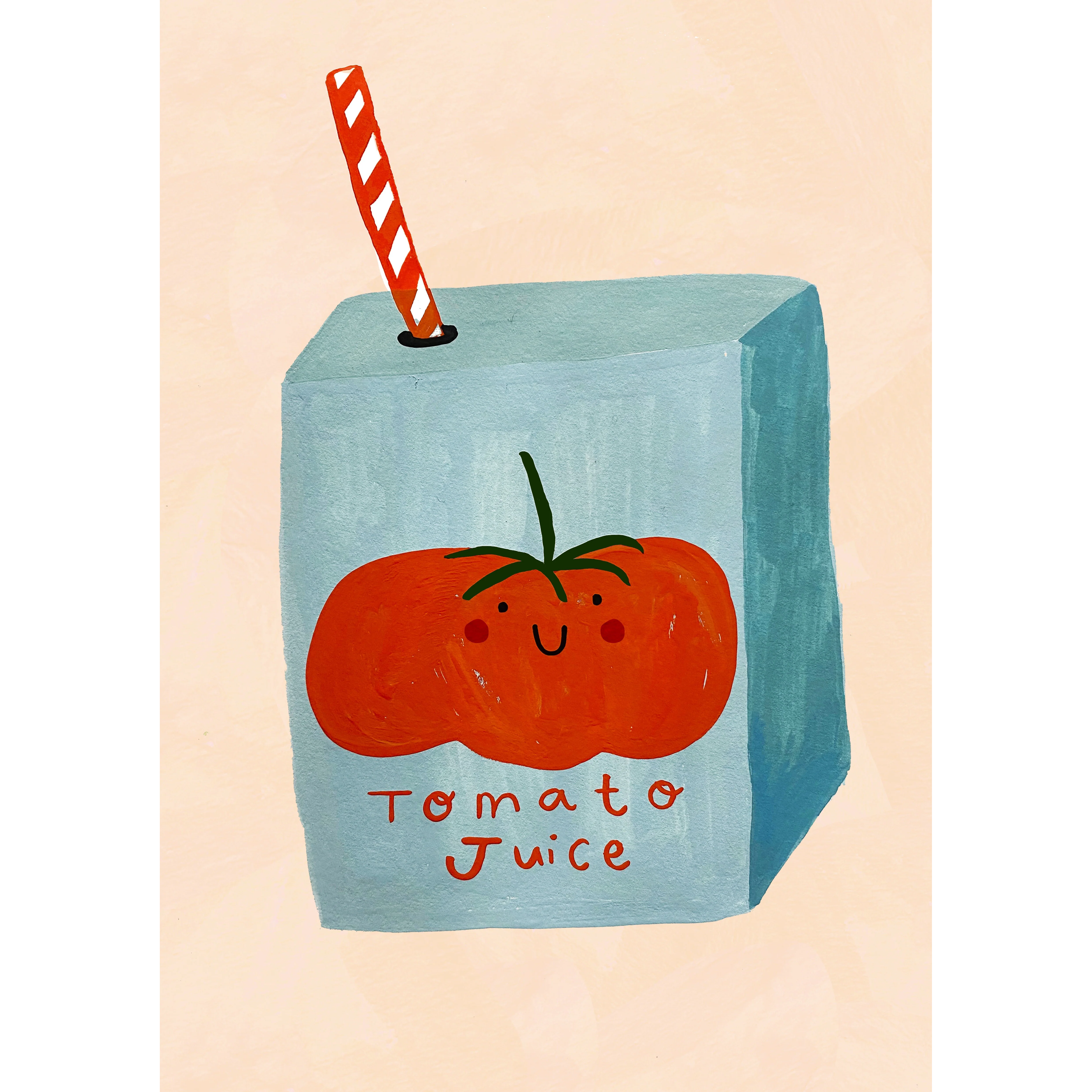 'Tomato Juice' Hand Painted Art Print - Image 2